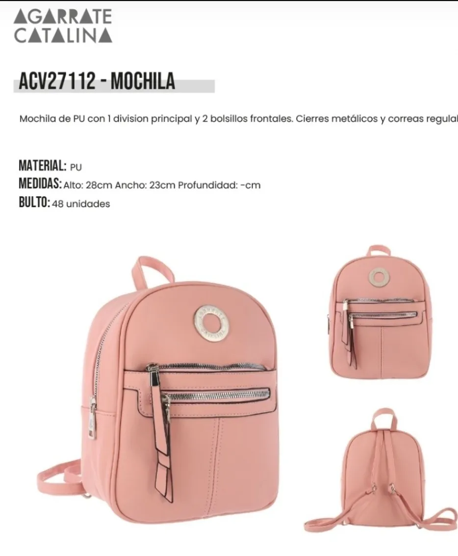 Cartera Mochila Agárrate Catalina Pu Ac27112