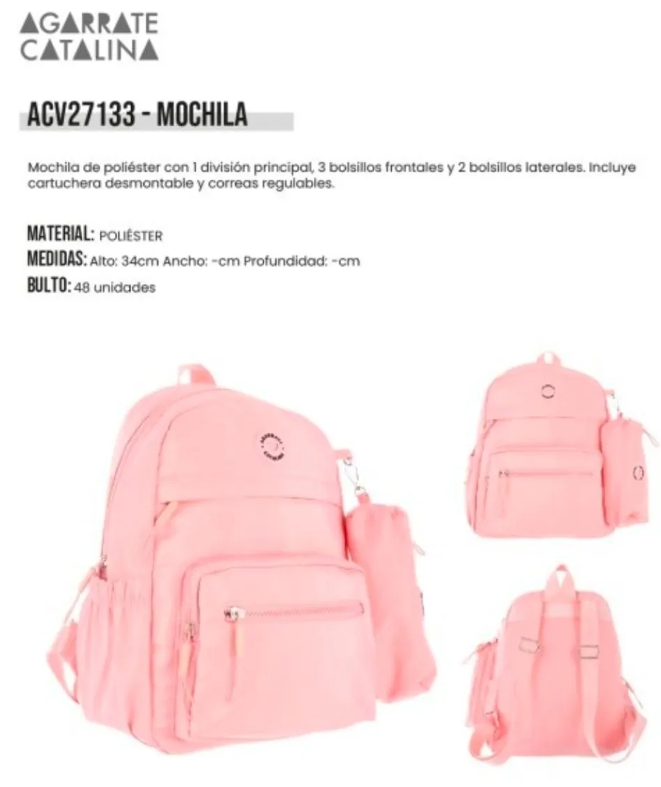 Cartera >Mochila Nylon Agarrate Catalina