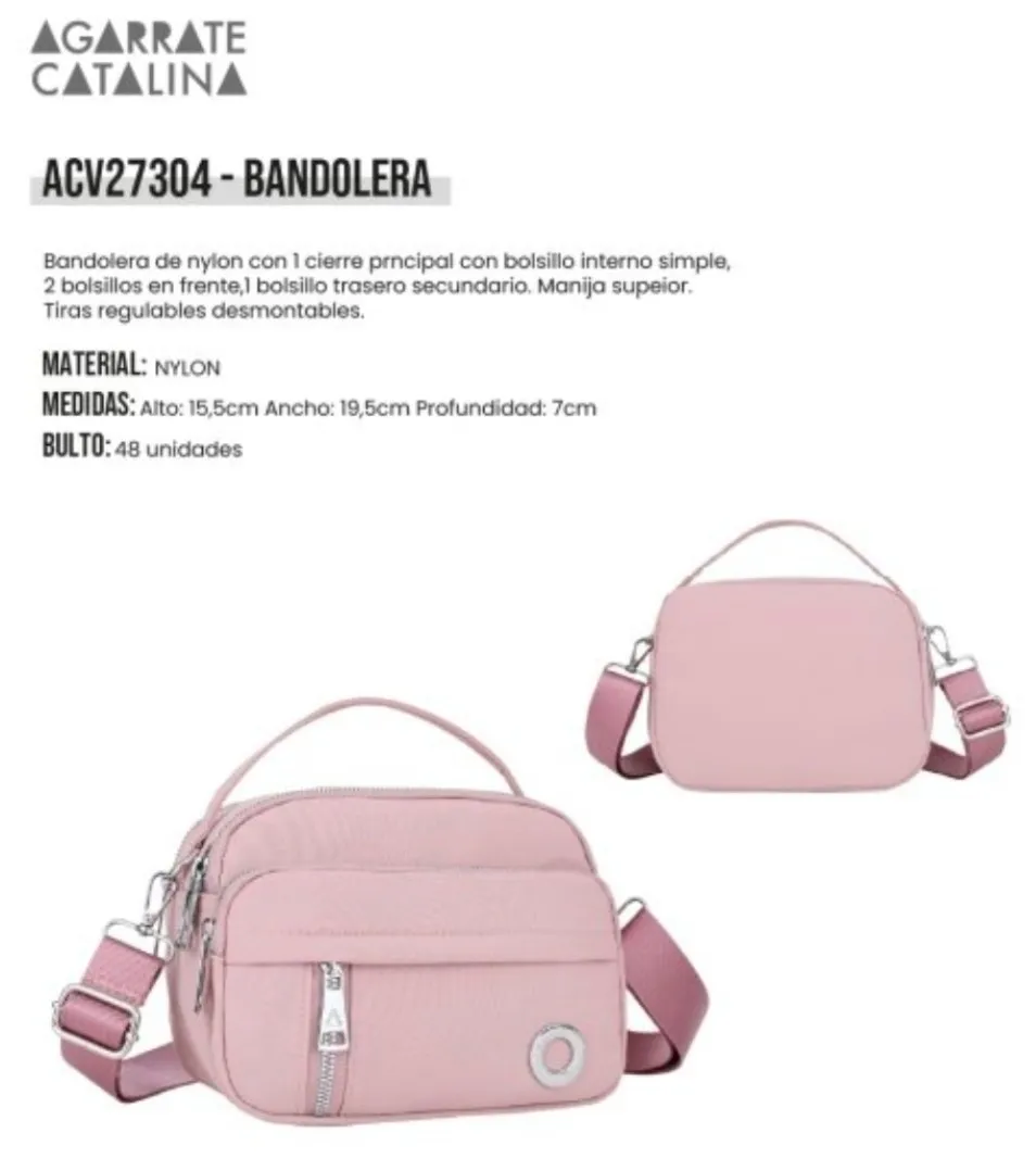 Cartera Bandolera Nylon Agárrate Catalina