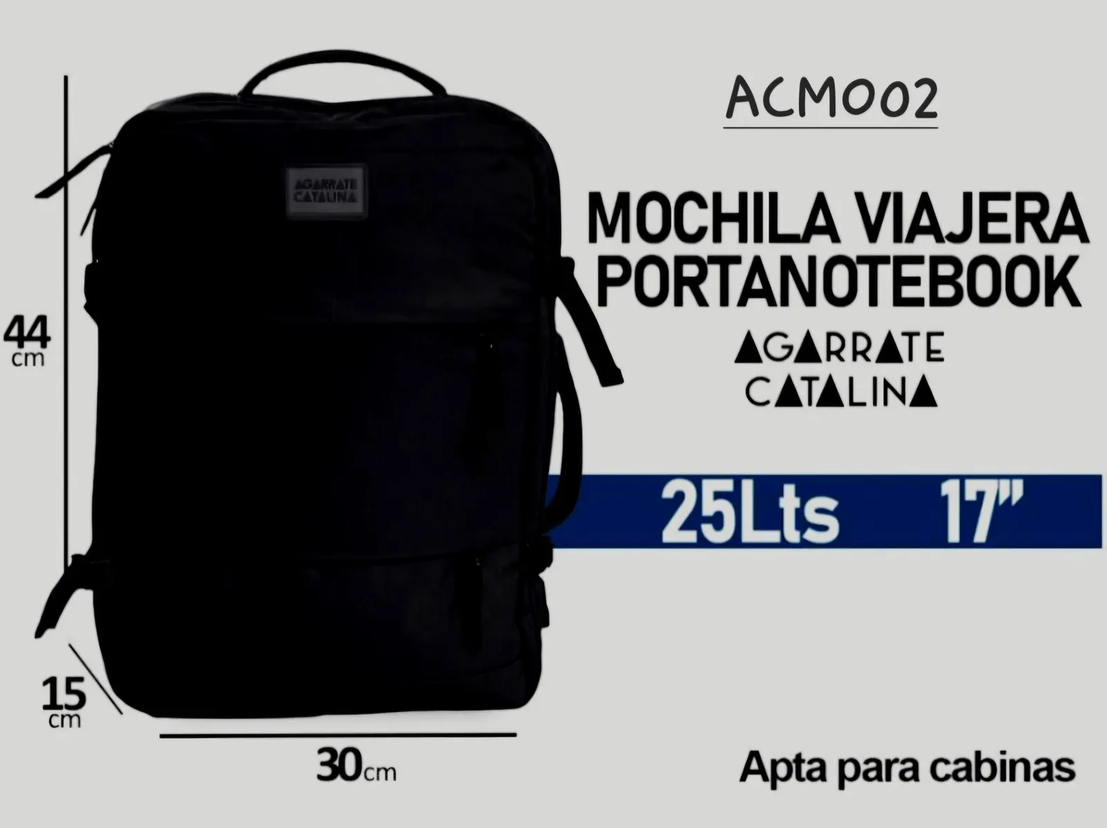 Mochila Poliéster 16" Agárrate Catalina Acmo02